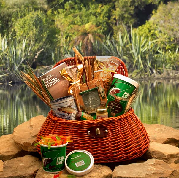 The Fisherman's Fishing Creel Gift Basket – Gift Shop Cart